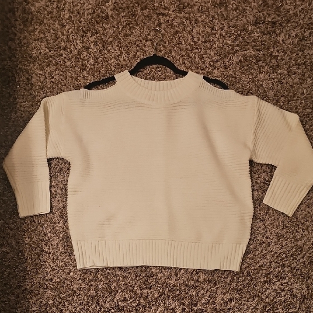 Chic White Off-the-Shoulder Sweater
